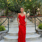 Rochie maxi cu volane