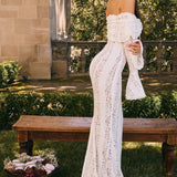 Rochie maxi din dantelă