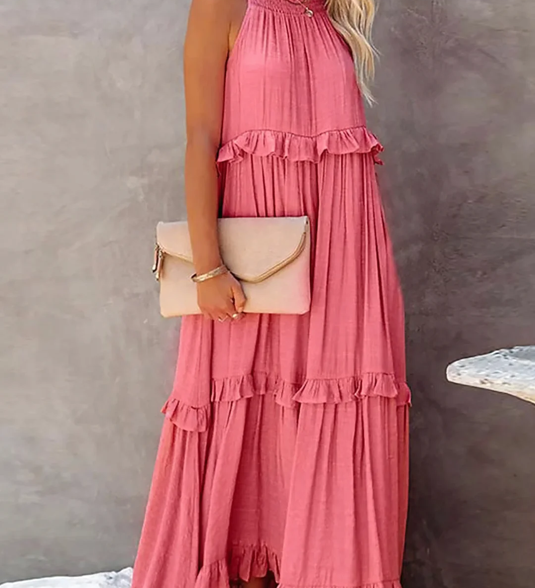 Megan | Elegant Ruffle Maxi Dress