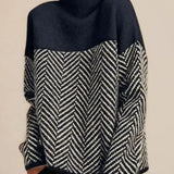 Pulover elegant cu guler înalt