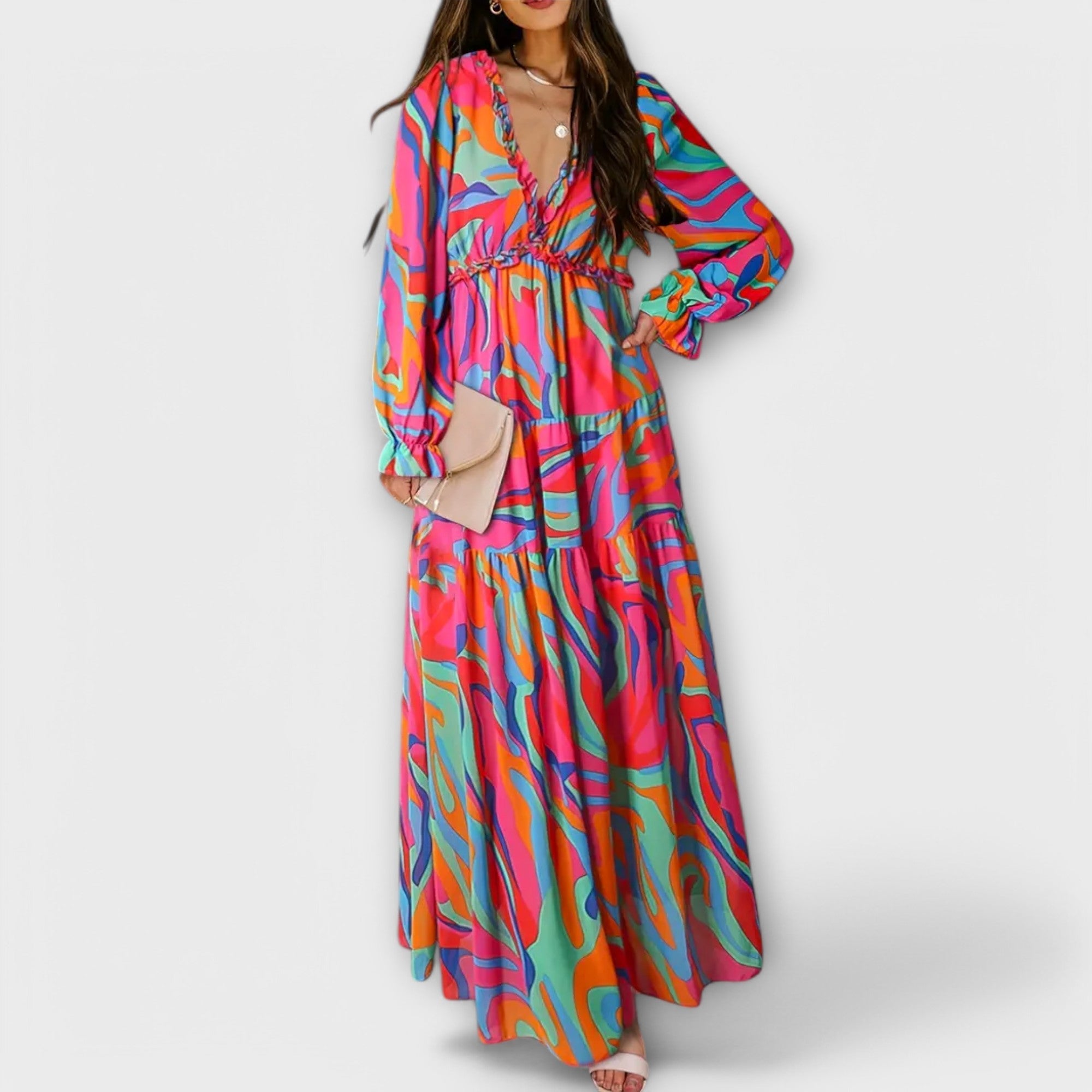 Rosalie | Rochie maxi elegantă florală