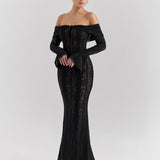 Alessandra | Rochie maxi din dantelă