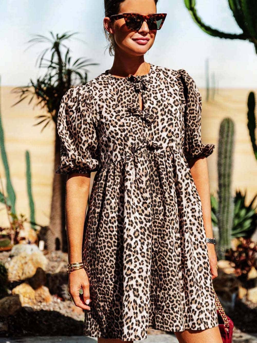Indy Rochie leopard rafinată