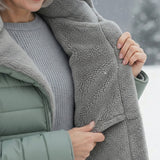Palton puffer cu fleece