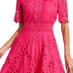 Hallie | Rochie midi din dantelă