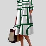 Helen | Rochie midi geometrică
