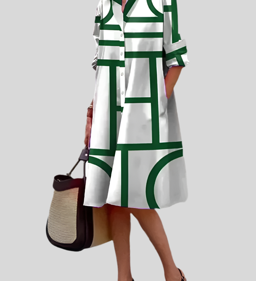 Helen | Rochie midi geometrică