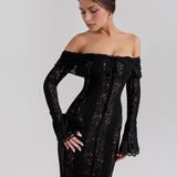 Alessandra | Rochie maxi din dantelă
