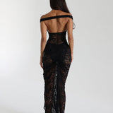Miran | Rochie maxi din dantelă