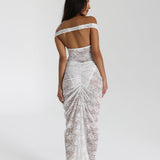 Miran | Rochie maxi din dantelă