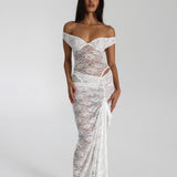 Miran | Rochie maxi din dantelă