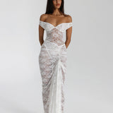 Miran | Rochie maxi din dantelă