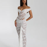 Miran | Rochie maxi din dantelă