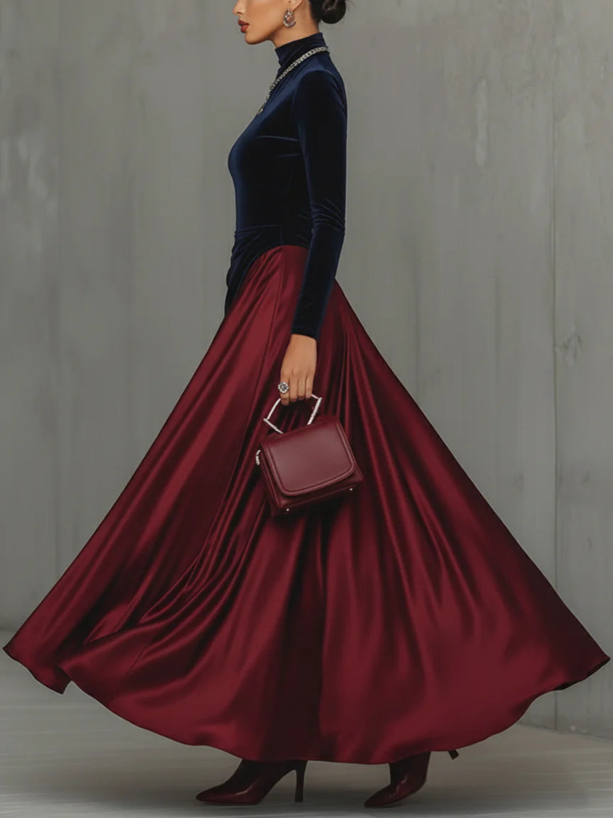 Clara Rochie satinată elegantă