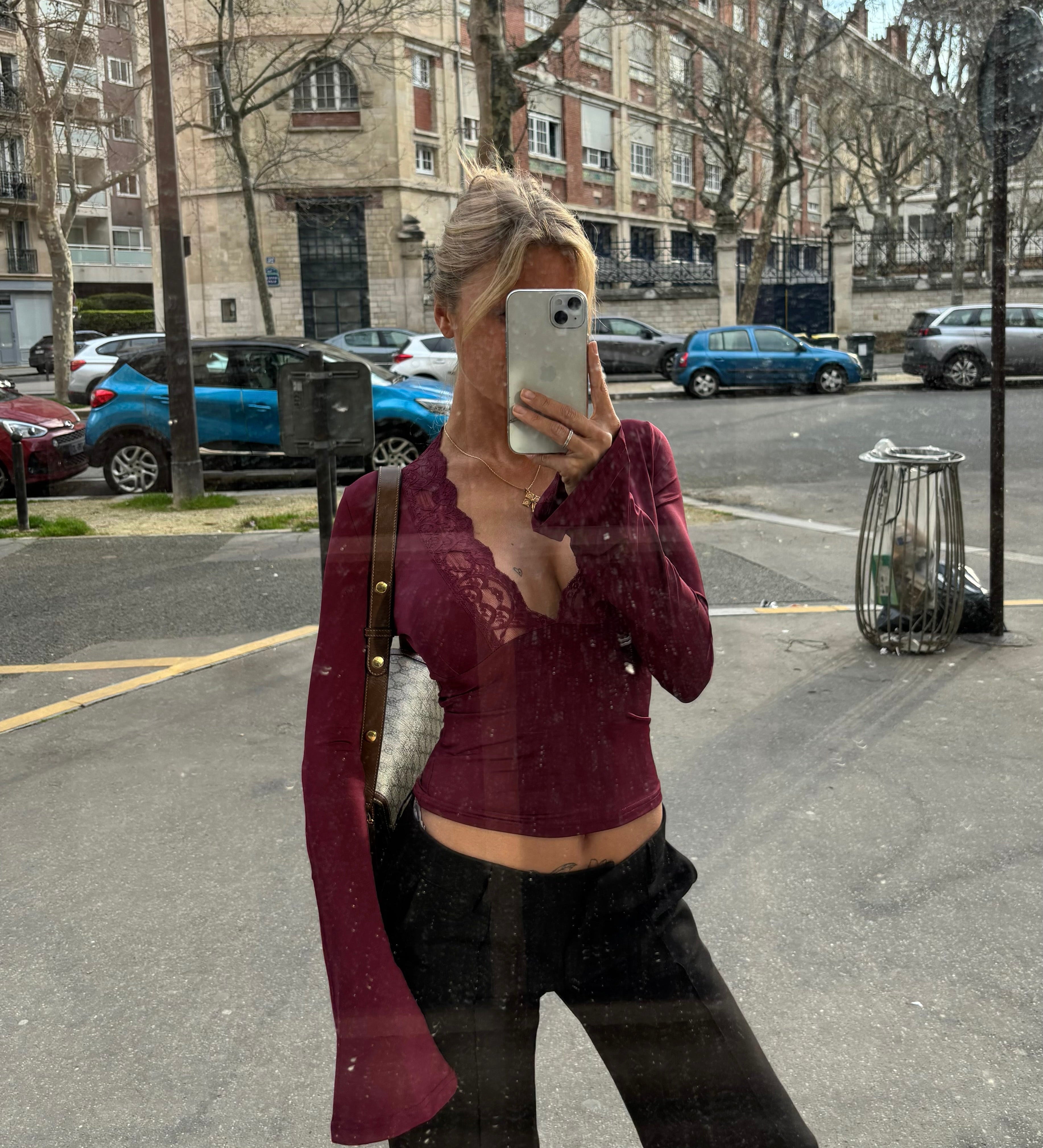 Rayna Top cu dantelă