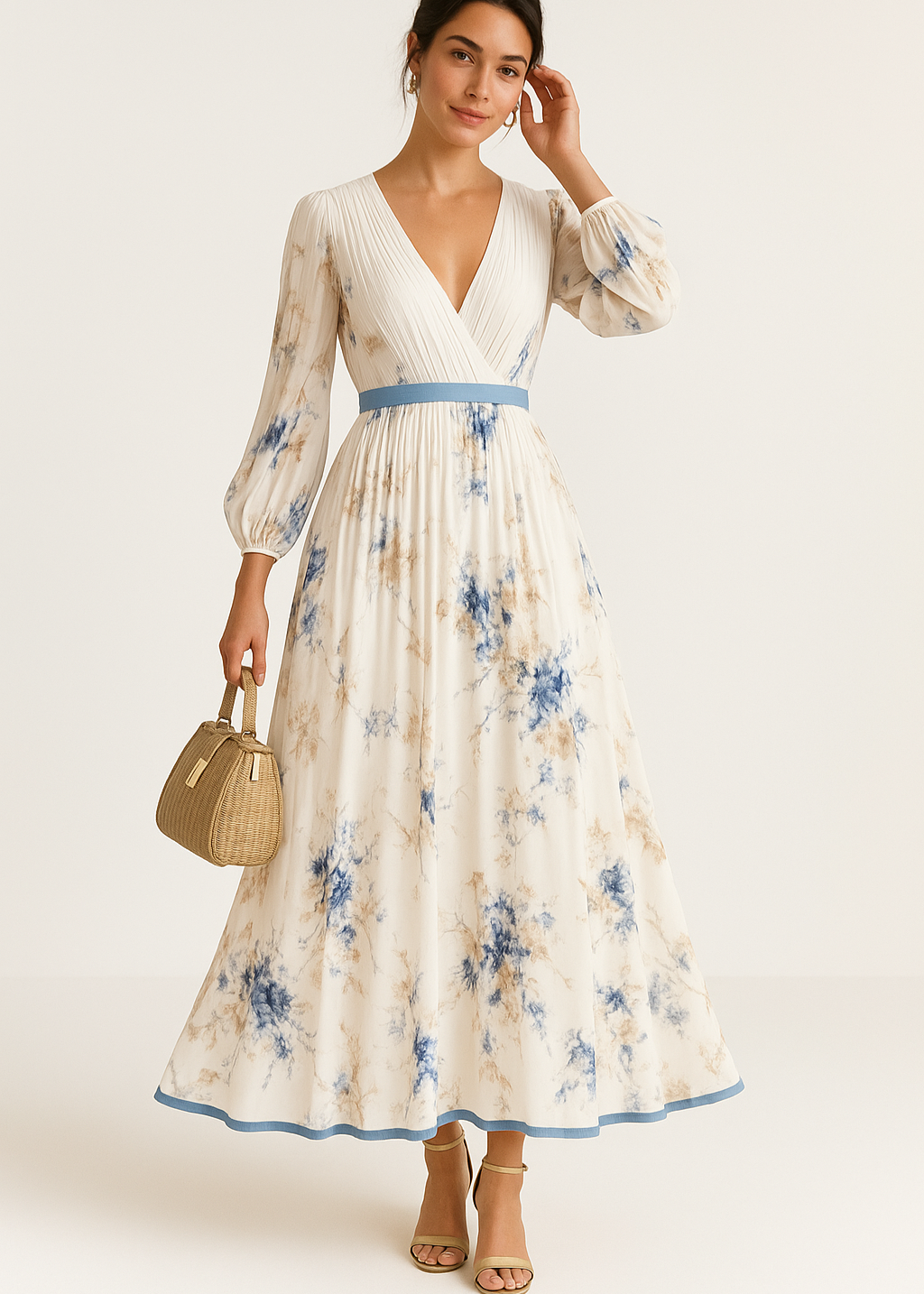 Rochie maxi cu imprimeu floral