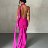 Rochie maxi pe un umăr
