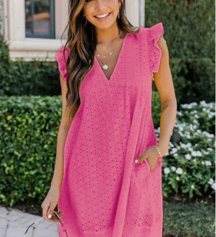 Rochie elegantă cu buzunare