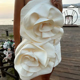 Rochie mini cu trandafir