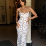 Rochie maxi din dantelă