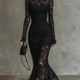 Alice | Rochie maxi din dantelă