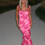Rochie florală cu bretele
