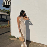 Elora | Rochie maxi satinată