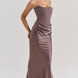 Rochie maxi fără bretele