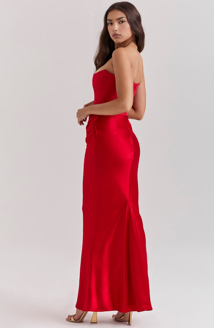 Rochie maxi fără bretele
