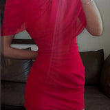 Rochie mini plisată elegantă