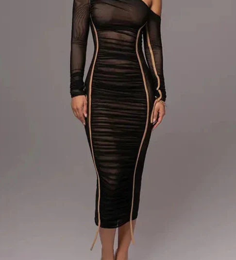 Amelisse | Rochie midi plasă, în două