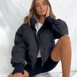 Jachetă puffer cu guler