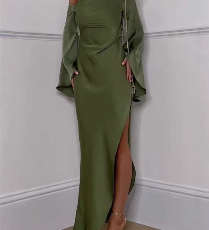 Enya | Rochie maxi cu un umăr gol