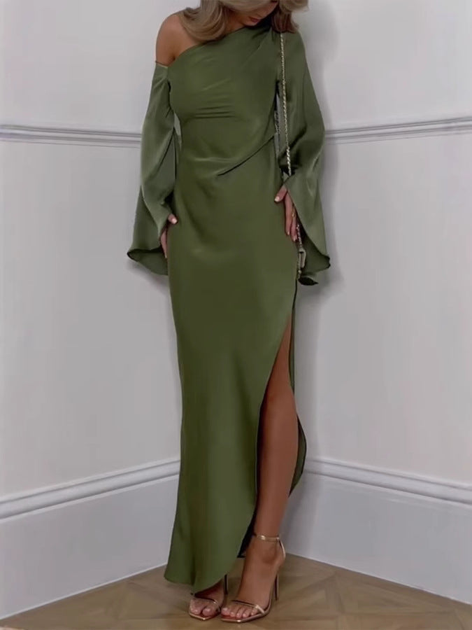Enya | Rochie maxi cu un umăr gol