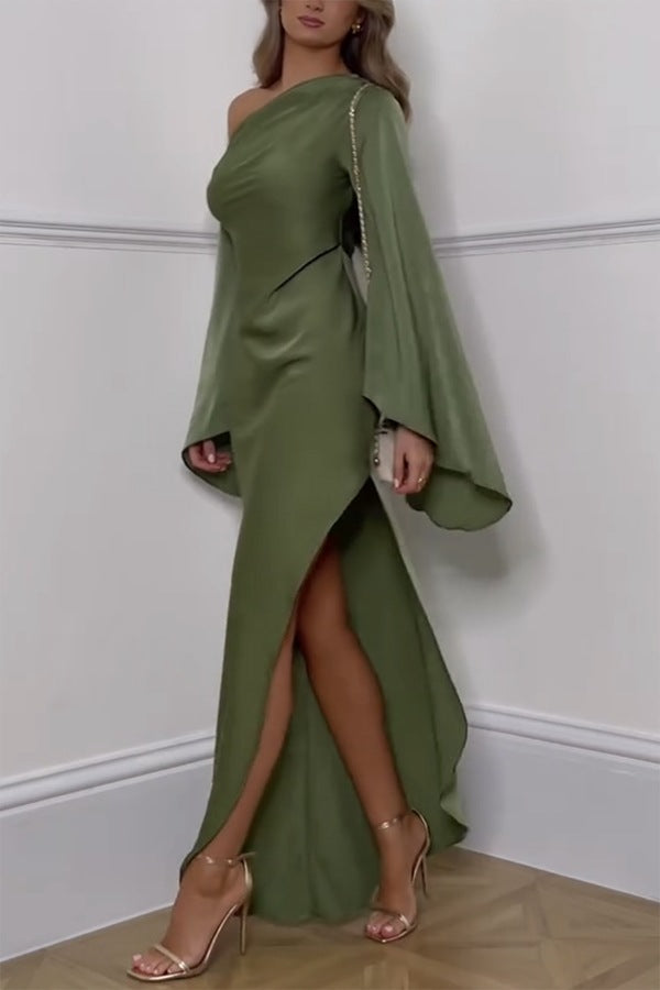 Enya | Rochie maxi cu un umăr gol