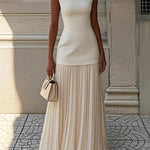 Serena | Rochie maxi plisată