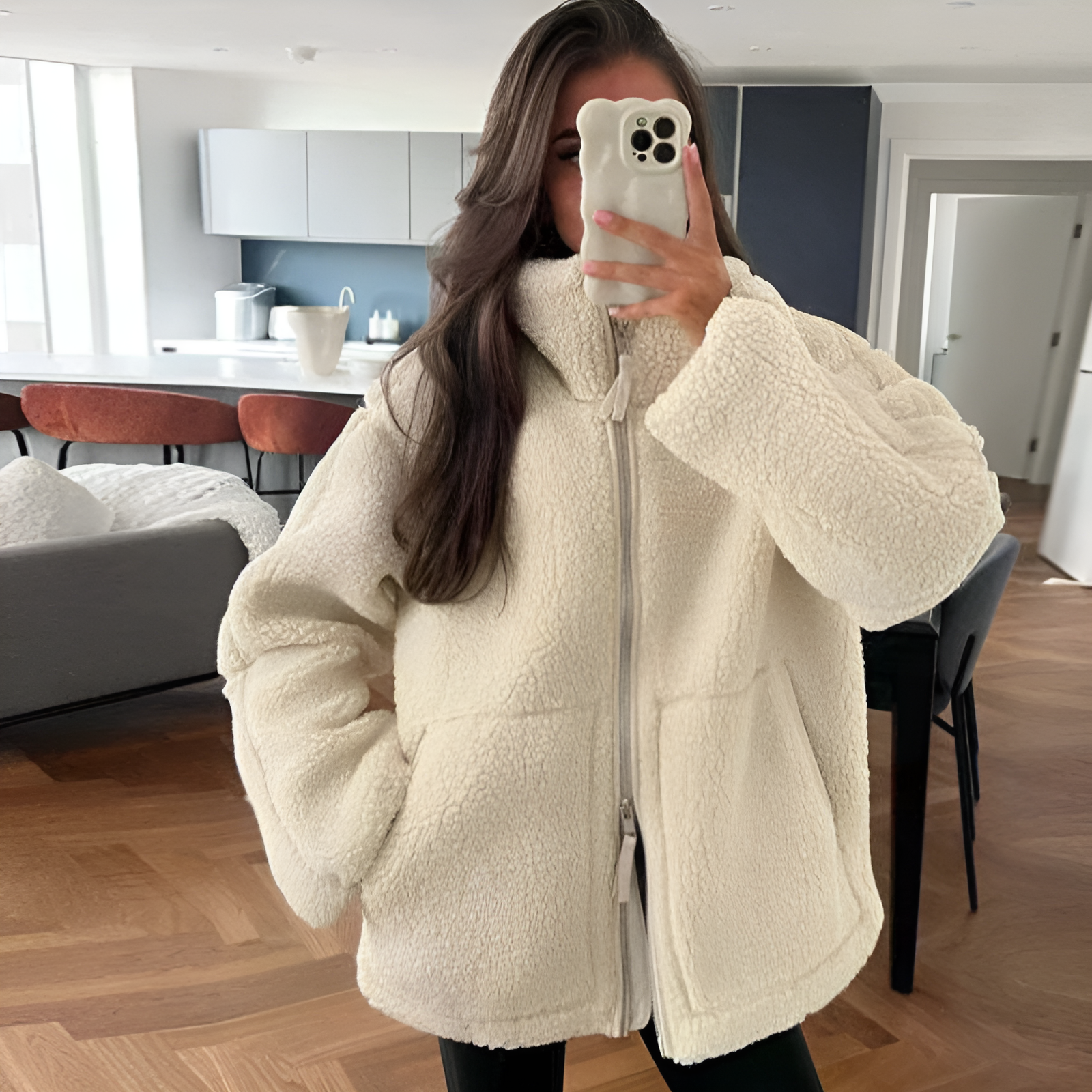 Olivia | Jachetă teddy