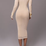 Amelisse Rochie Midi Umeri Goi
