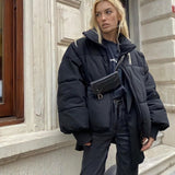 Jachetă puffer cu guler