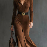 Eleanor Rochie midi elegantă din piele