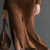 Eleanor Rochie midi elegantă din piele