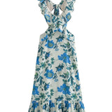 Rochie florală cu volane