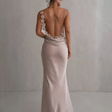 Laelia | Rochie maxi satinată