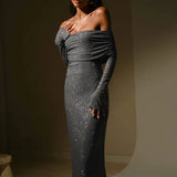 Babette | Rochie maxi strălucitoare