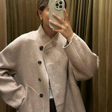Palton oversized din lână