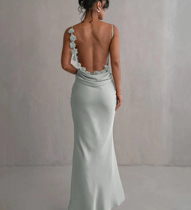 Laelia | Rochie maxi satinată