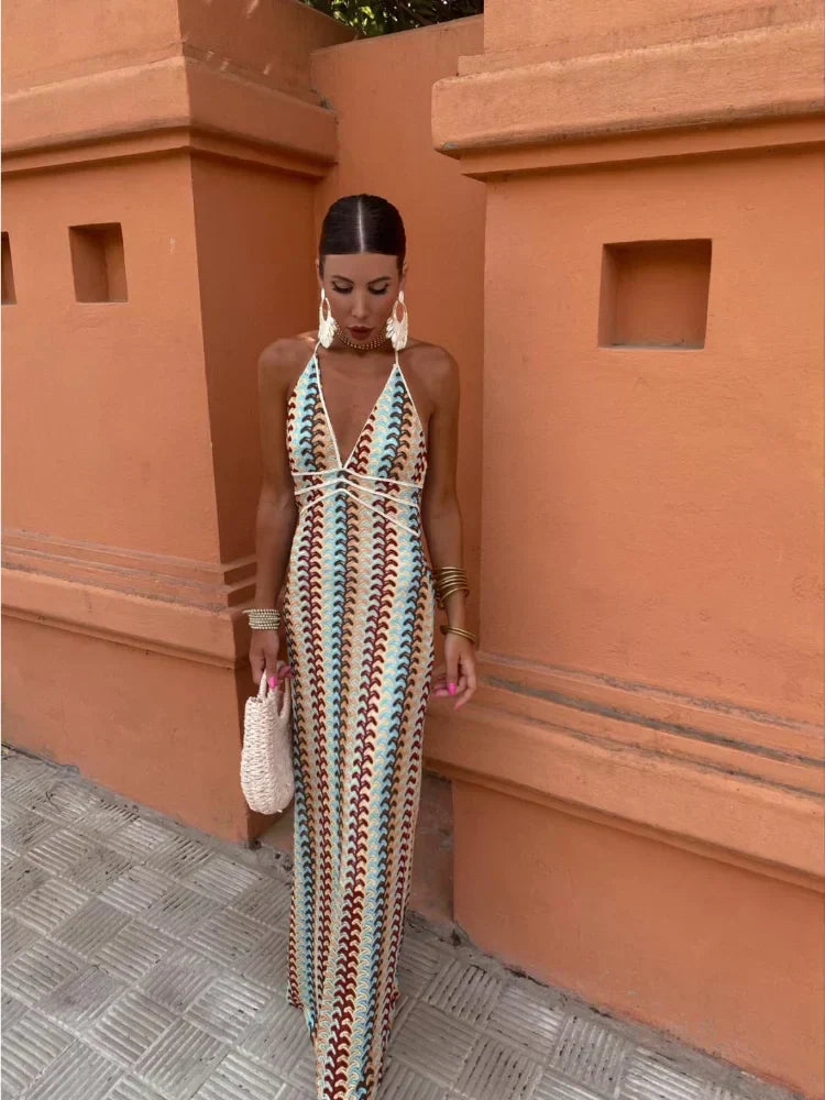 Rochie maxi cu spatele gol