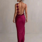 Laelia | Rochie maxi satinată