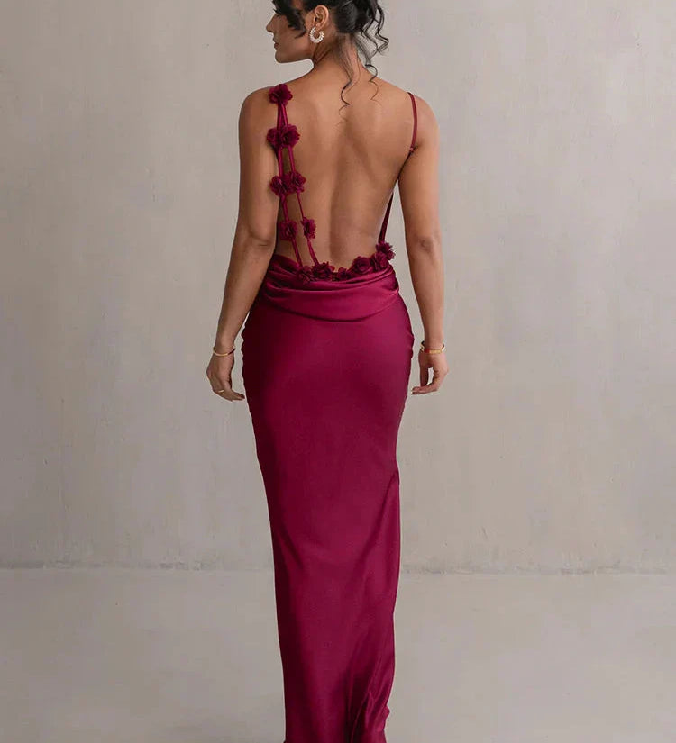 Laelia | Rochie maxi satinată
