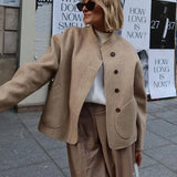 Palton oversized din lână
